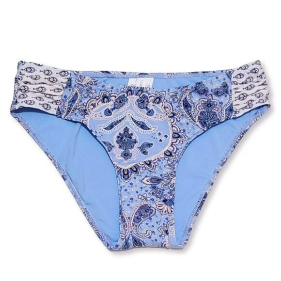 NWT Lucky Brand Blossom Floral Print Tab Side Swim Bikini Bottom - Picture 5 of 8